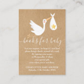 Buchen Sie Baby Dusche Stork Gold Star Rustikal Begleitkarte (Vorderseite)