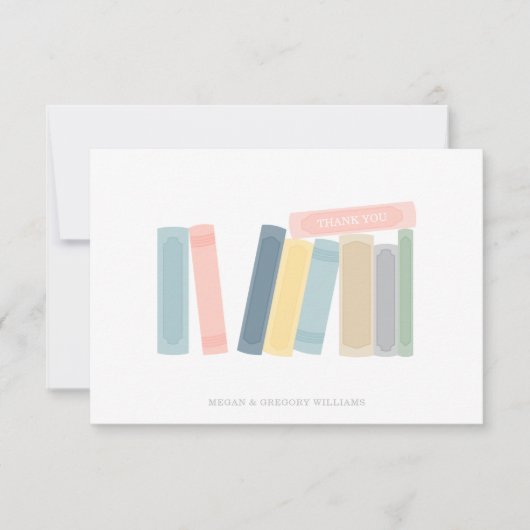 Buchen Sie Baby Dusche Vielen Dank Dankeskarte (Vorderseite)