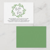 Buchen Sie Baby Duwer Green Wreath Begleitkarte (Vorne/Hinten)