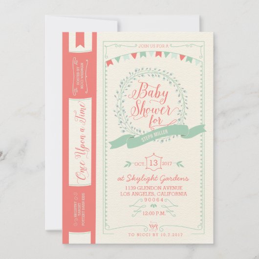 Buchen Sie Baby Shower Einladungen - Märchen (Vorderseite)