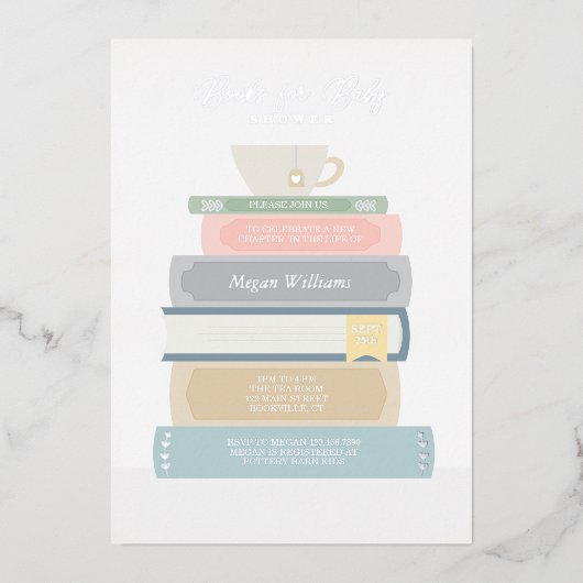 Buchen Sie Babydusche Folieneinladung (Vorderseite)