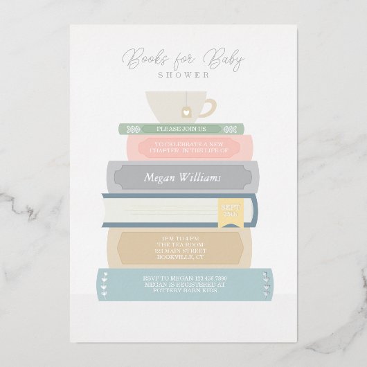 Buchen Sie Babydusche Folieneinladung (Vorderseite)