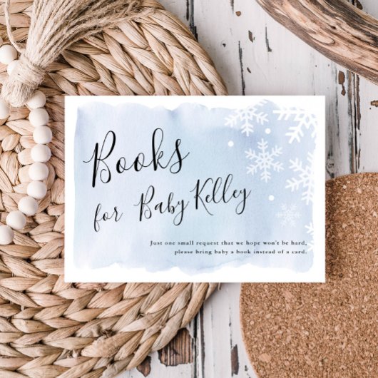 Buchen Sie Blue Snowflakes Bücher für Baby Begleitkarte