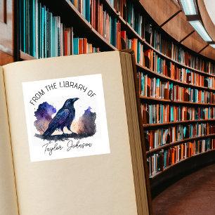 Buchen Sie Buchzeichen Sternenhimmel Himmelsvögel Quadratischer Aufkleber