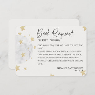 Buchen Sie das neutrale Baby-Duschbuch für Mond un Begleitkarte