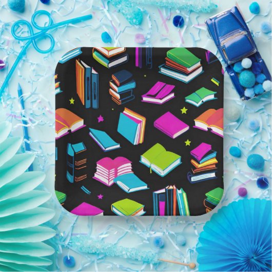 Buchen Sie den farbenfrohen Platz Pappteller (Party)