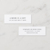 Buchen Sie ein Geschenk Moderne Minimal Mini Lesez Visitenkarte (Vorne/Hinten)