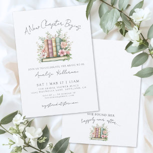Buchen Sie ein neues Kapitel Florales Storybook Br Einladung