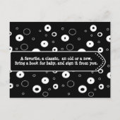 Buchen Sie eine Baby-Showkarte Einladungspostkarte (Rückseite)