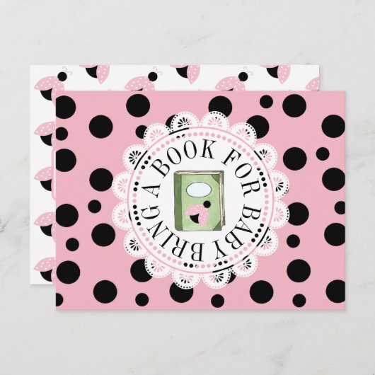 Buchen Sie eine Baby-Showkarte Einladungspostkarte (Vorne/Hinten)