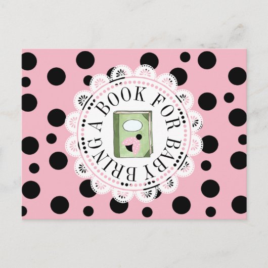 Buchen Sie eine Baby-Showkarte Einladungspostkarte (Vorderseite)