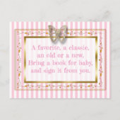 Buchen Sie eine Baby-Showkarte Einladungspostkarte (Rückseite)