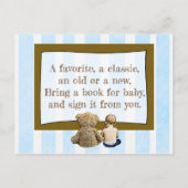 Buchen Sie eine Baby-Showkarte Einladungspostkarte (Rückseite)