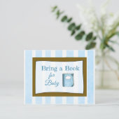 Buchen Sie eine Baby-Showkarte Einladungspostkarte (Stehend Vorderseite)