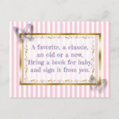 Buchen Sie eine Baby-Showkarte Einladungspostkarte (Rückseite)