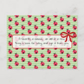 Buchen Sie eine Baby-Showkarte Einladungspostkarte (Rückseite)