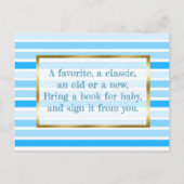 Buchen Sie eine Baby-Showkarte Einladungspostkarte (Rückseite)