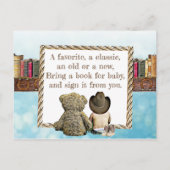 Buchen Sie eine Baby-Showkarte Einladungspostkarte (Rückseite)