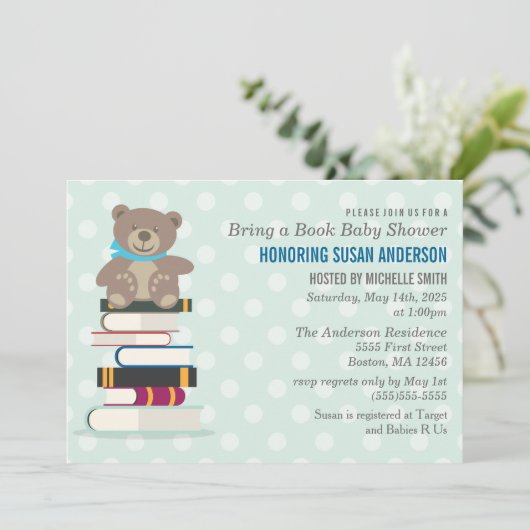 Buchen Sie eine Babydusche Einladung (Stehend Vorderseite)