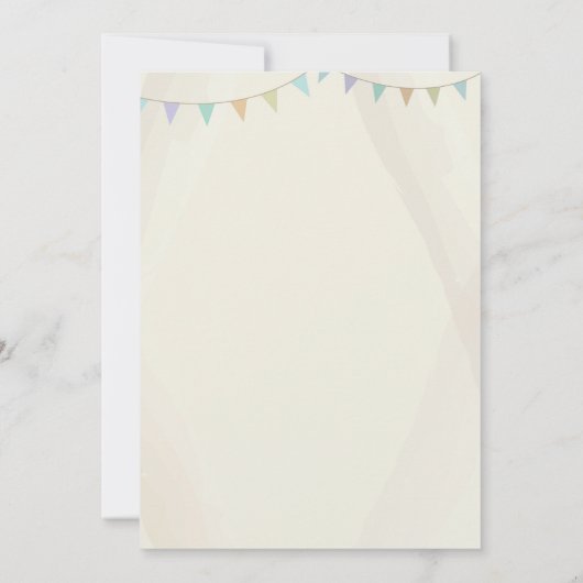 Buchen Sie eine Babydusche mit Einladung (Rückseite)