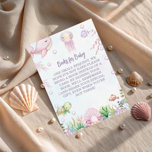 Buchen Sie eine Pearl Baby Dusche unter dem Meer Begleitkarte
