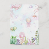 Buchen Sie eine Pearl Baby Dusche unter dem Meer Begleitkarte (Rückseite)