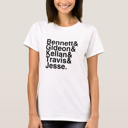 Buchen Sie Freund Bennett, Gideon, Kellan, Travis… T-Shirt (Vorderseite)
