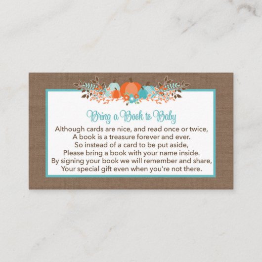 Buchen Sie für Baby Request - Fall Pumpkins Begleitkarte (Vorderseite)