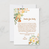 Buchen Sie für die Baby Watercolor Baby Shower Dankeskarte (Vorderseite)