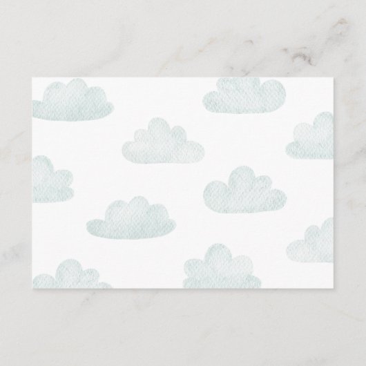 Buchen Sie für eine Babydusche | Helikopter Begleitkarte (Rückseite)