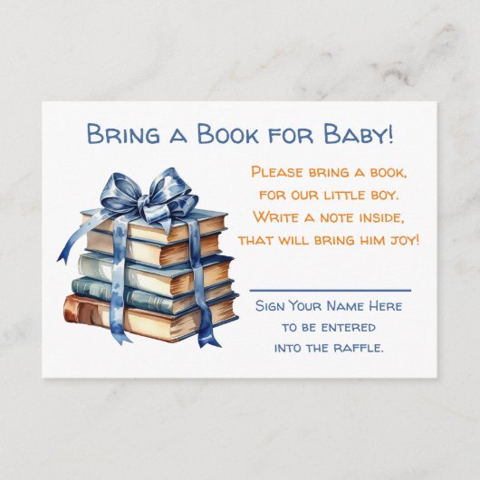 Buchen Sie für Ihr Baby | Babydusche Begleitkarte (Vorderseite)