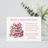 Buchen Sie für Ihr Baby | Mädchendusche Begleitkarte (Stehend Vorderseite)