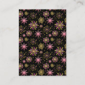 Buchen Sie Gold und Rosa Winter Snowflakes Begleitkarte (Rückseite)