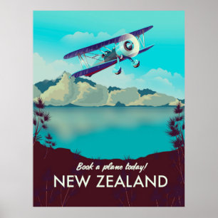 Buchen Sie heute ein Flugzeug! Neuseeland Poster