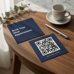 Buchen Sie Ihre nächste Terminkarte mit QR-Code in Quadratische Visitenkarte