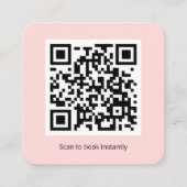 Buchen Sie Ihren nächsten Termin QR-Code Quadratische Visitenkarte (Rückseite)