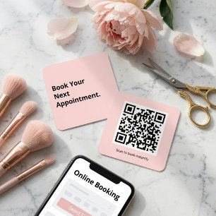 Buchen Sie Ihren nächsten Termin QR-Code  Quadratische Visitenkarte