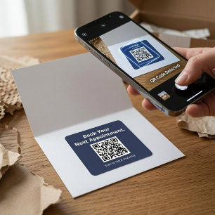 Buchen Sie Ihren nächsten Termin QR-Code Quadratischer Aufkleber