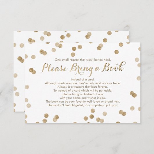 Buchen Sie Imitate Gold Confetti Moderne Beilage C Begleitkarte (Vorne/Hinten)