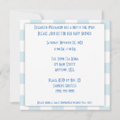 Buchen Sie in der Oven Baby Boy Blue Baby Dusche Einladung (Rückseite)