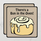 Buchen Sie in der Oven Niedlich Modern Baby Shower Einladung (Vorne/Hinten)