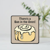 Buchen Sie in der Oven Niedlich Modern Baby Shower Einladung (Stehend Vorderseite)