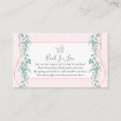 Buchen Sie in Form einer Babyträgt Visitenkarte (Vorderseite)