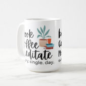 Buchen Sie jeden Single Kaffee Meditat Kaffeetasse (Vorderseite Links)