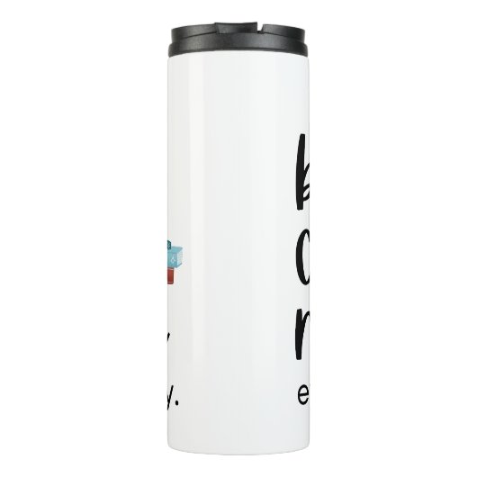 Buchen Sie jeden Single Kaffee Meditat Thermosbecher (Rückseite)