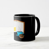 Buchen Sie Kaffee und Donut Cartoon Tasse (VorderseiteRechts)