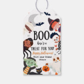 Buchen Sie Leckerei für Ihr glückliches Halloween  Geschenkanhänger (Vorderseite)