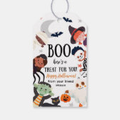 Buchen Sie Leckerei für Ihr glückliches Halloween  Geschenkanhänger (Rückseite)