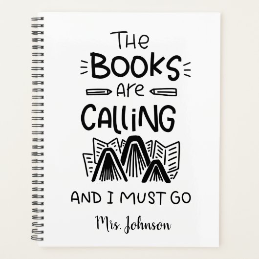 Buchen Sie Lover, Bookworm Inspiration Zitatsplane Planer (Vorderseite)