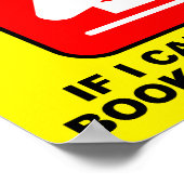 Buchen Sie Lover Bookworning Warning Funny Poster  (Ecke)